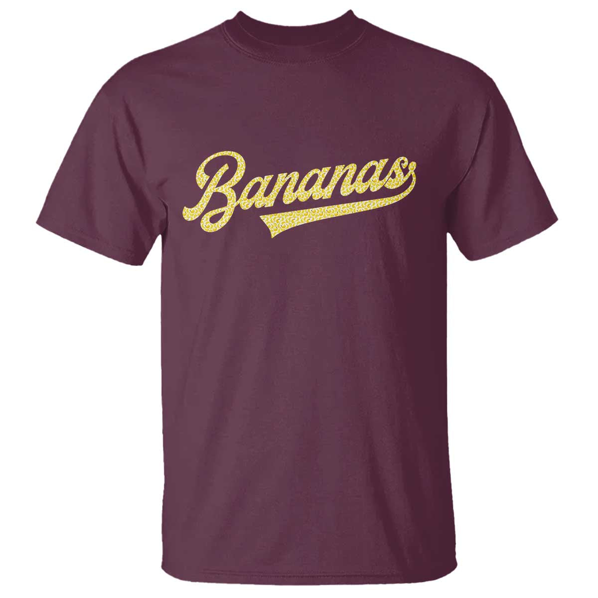 Funny Banana Pattern Typography T Shirt Retro Throwback Fruit Lover