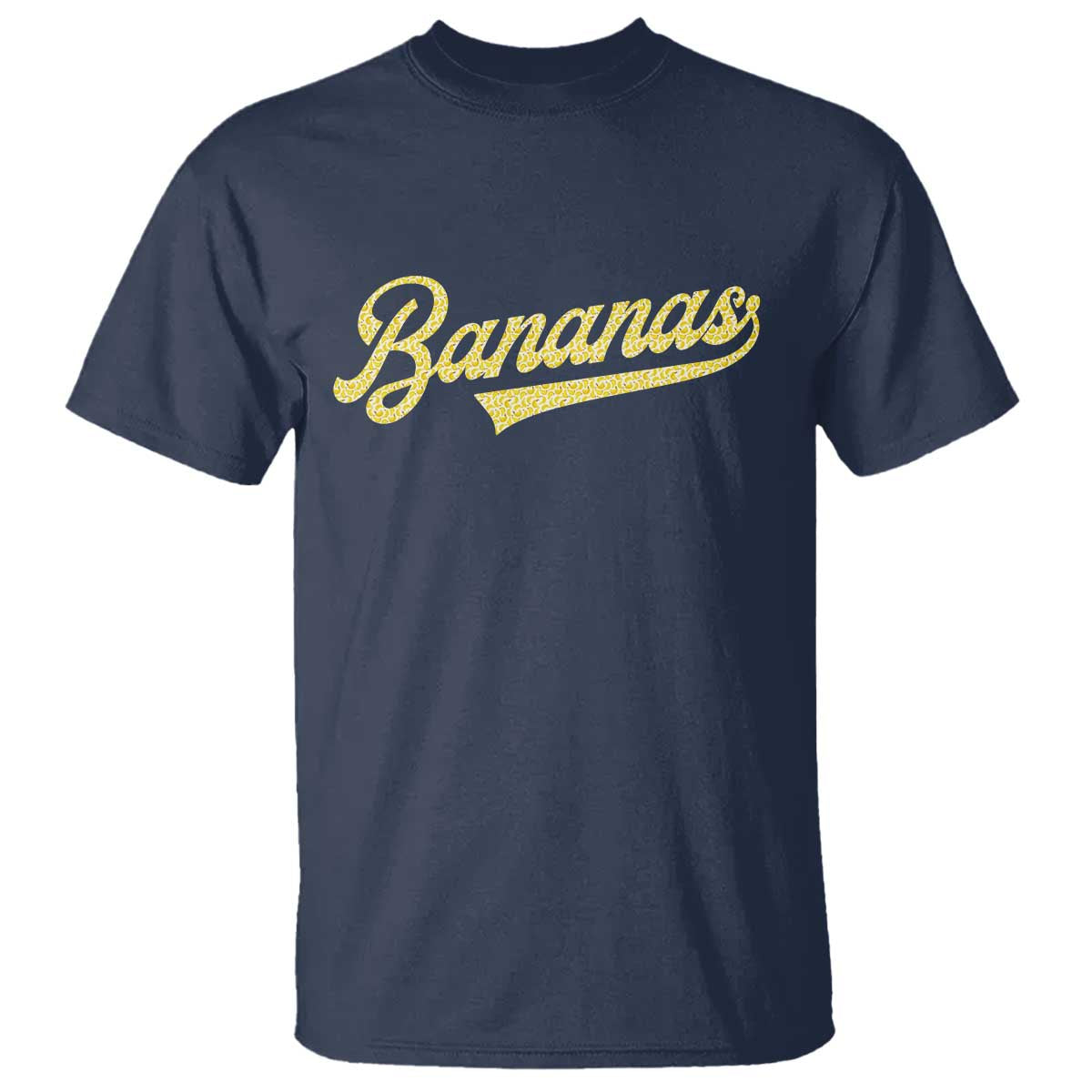 Funny Banana Pattern Typography T Shirt Retro Throwback Fruit Lover