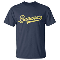 Funny Banana Pattern Typography T Shirt Retro Throwback Fruit Lover