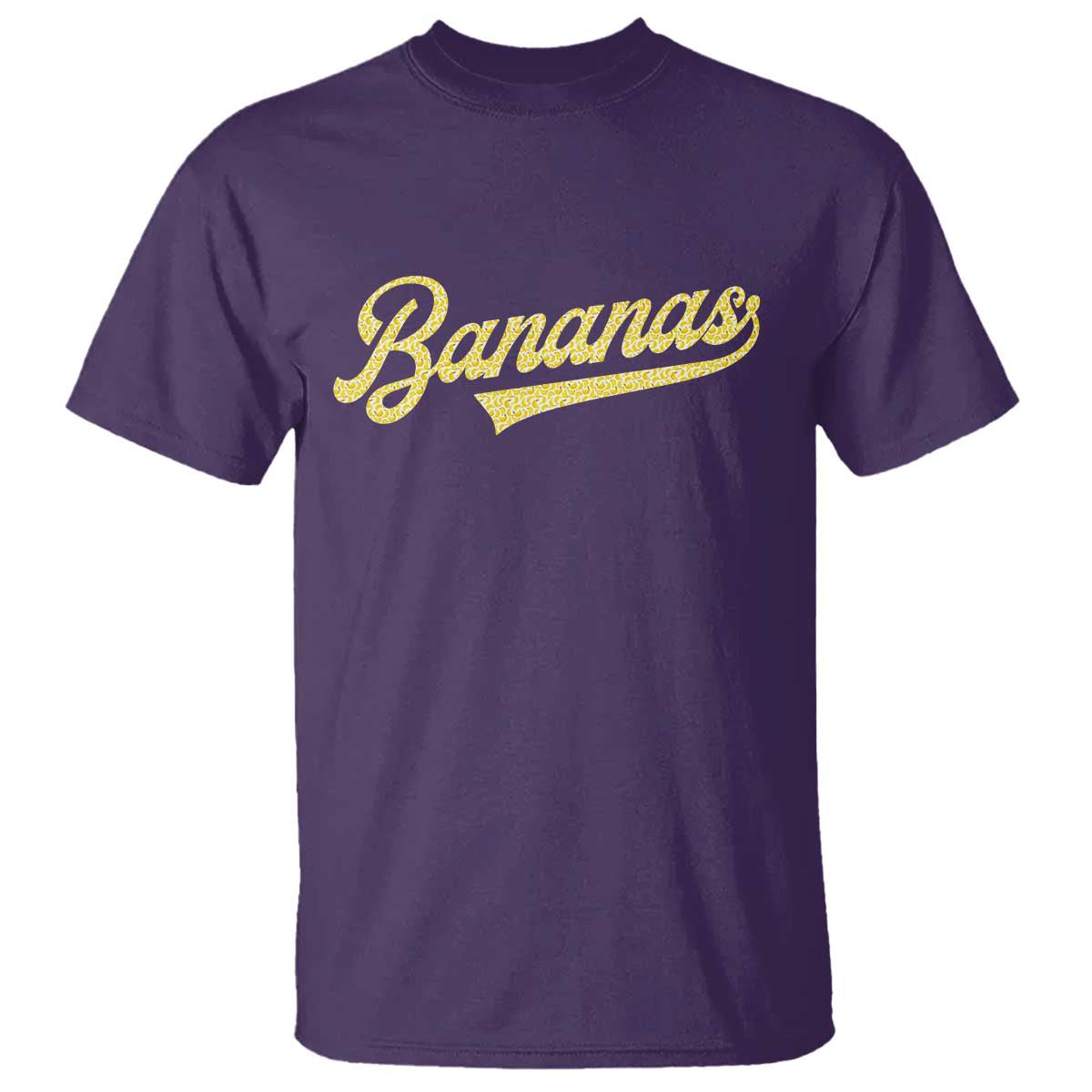 Funny Banana Pattern Typography T Shirt Retro Throwback Fruit Lover