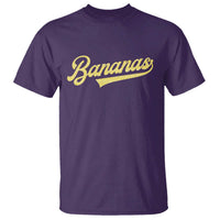 Funny Banana Pattern Typography T Shirt Retro Throwback Fruit Lover