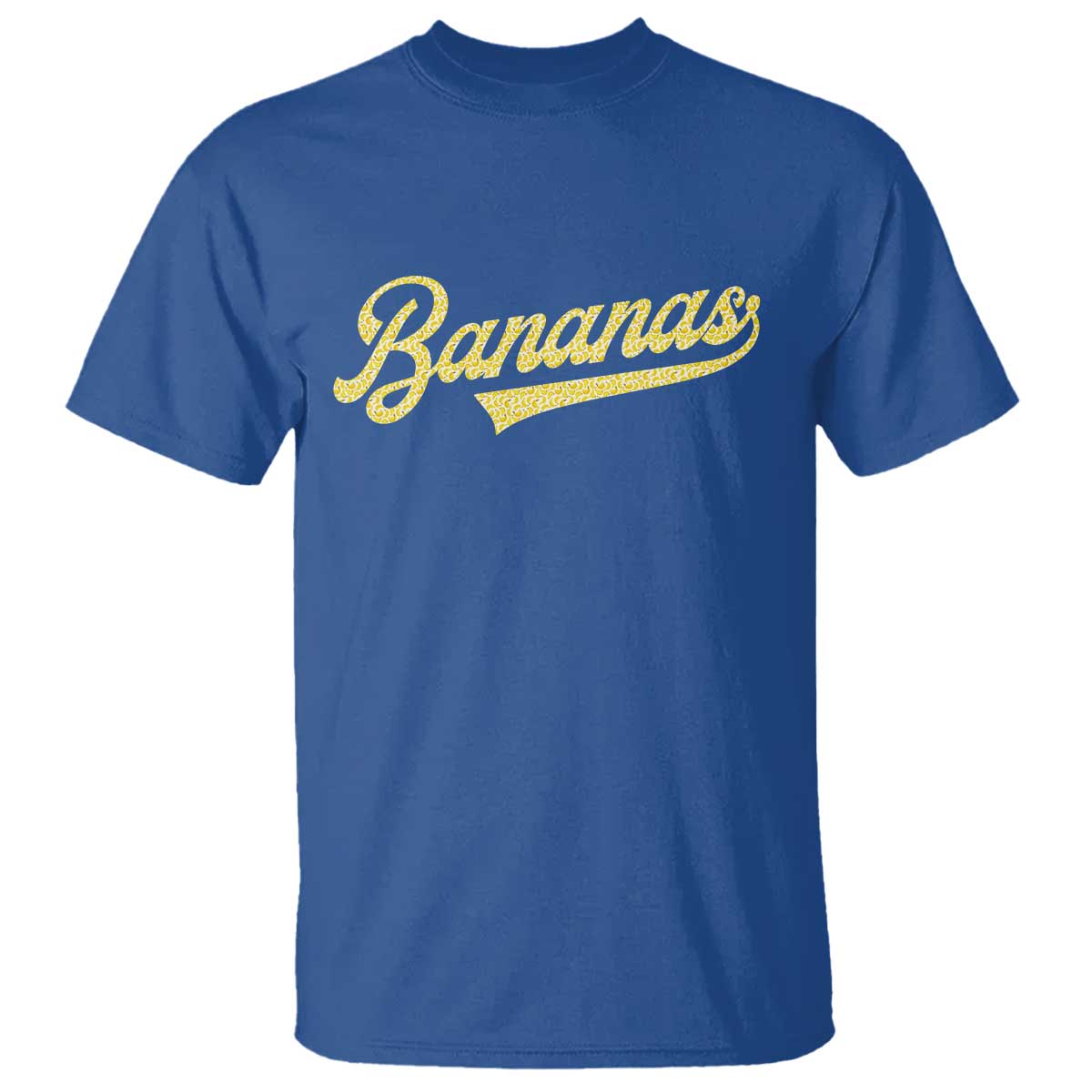 Funny Banana Pattern Typography T Shirt Retro Throwback Fruit Lover
