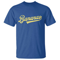 Funny Banana Pattern Typography T Shirt Retro Throwback Fruit Lover