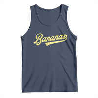 Funny Banana Pattern Typography Tank Top Retro Throwback Fruit Lover