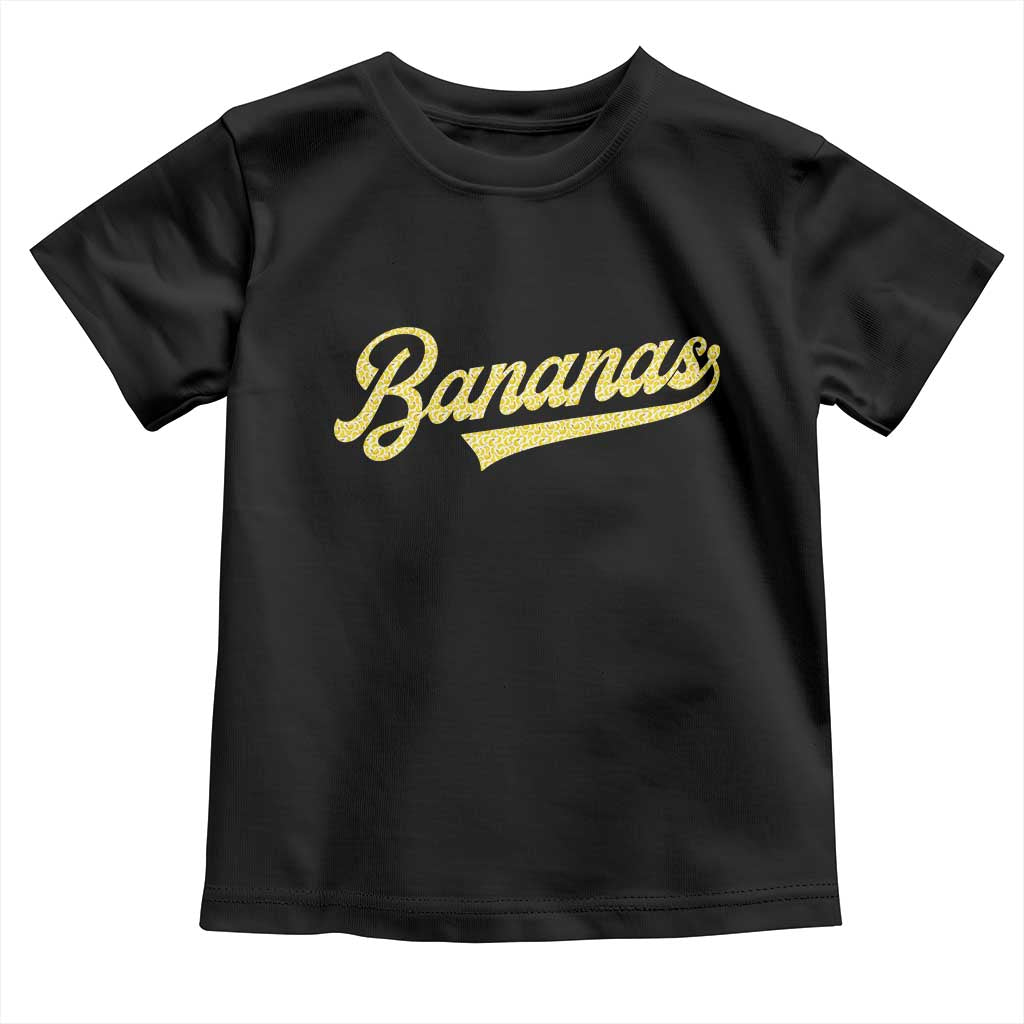 Funny Banana Pattern Typography Toddler T Shirt Retro Throwback Fruit Lover