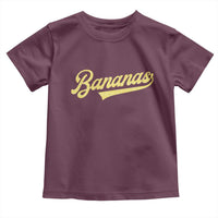 Funny Banana Pattern Typography Toddler T Shirt Retro Throwback Fruit Lover