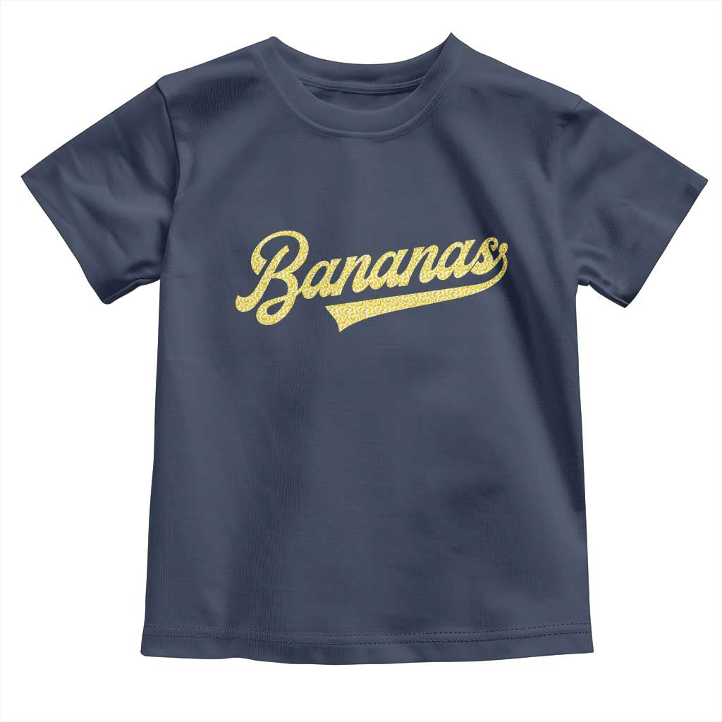Funny Banana Pattern Typography Toddler T Shirt Retro Throwback Fruit Lover
