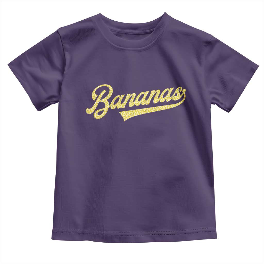 Funny Banana Pattern Typography Toddler T Shirt Retro Throwback Fruit Lover