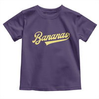 Funny Banana Pattern Typography Toddler T Shirt Retro Throwback Fruit Lover