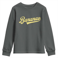 Funny Banana Pattern Typography Youth Sweatshirt Retro Throwback Fruit Lover