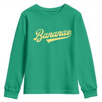 Funny Banana Pattern Typography Youth Sweatshirt Retro Throwback Fruit Lover