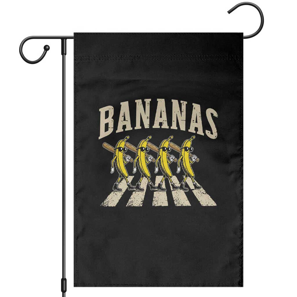 Retro Bananas Parody Garden Flag Funny Baseball Player Gift