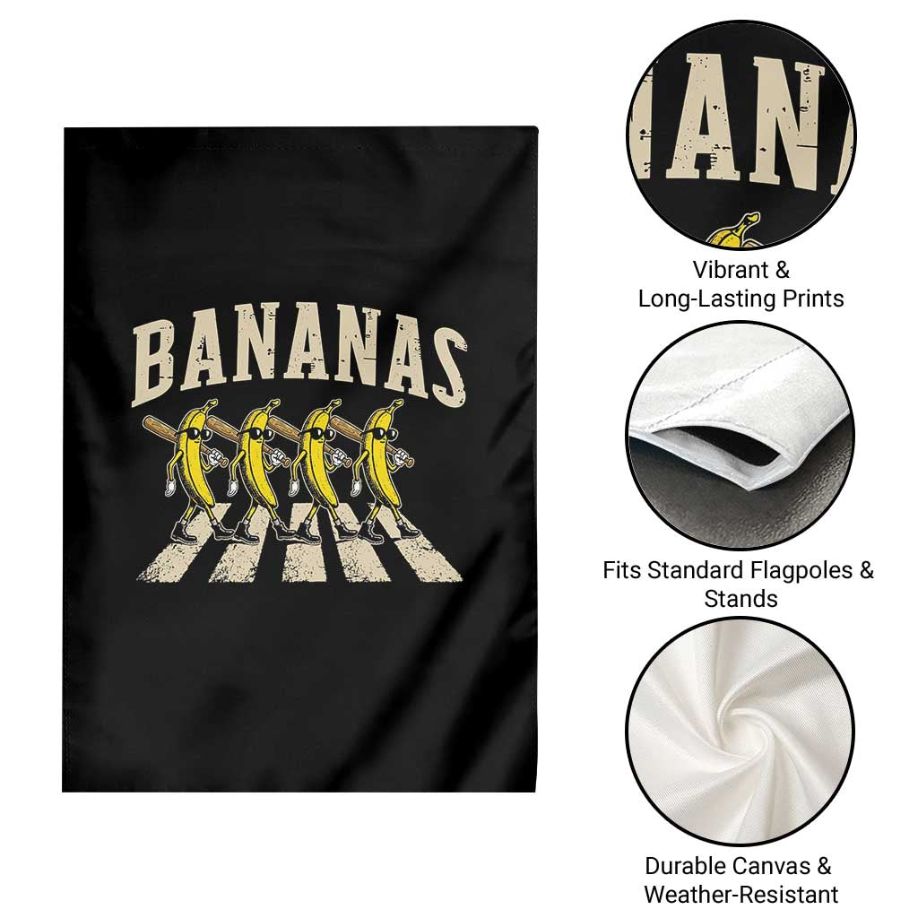 Retro Bananas Parody Garden Flag Funny Baseball Player Gift