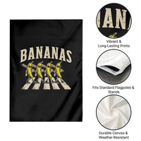 Retro Bananas Parody Garden Flag Funny Baseball Player Gift