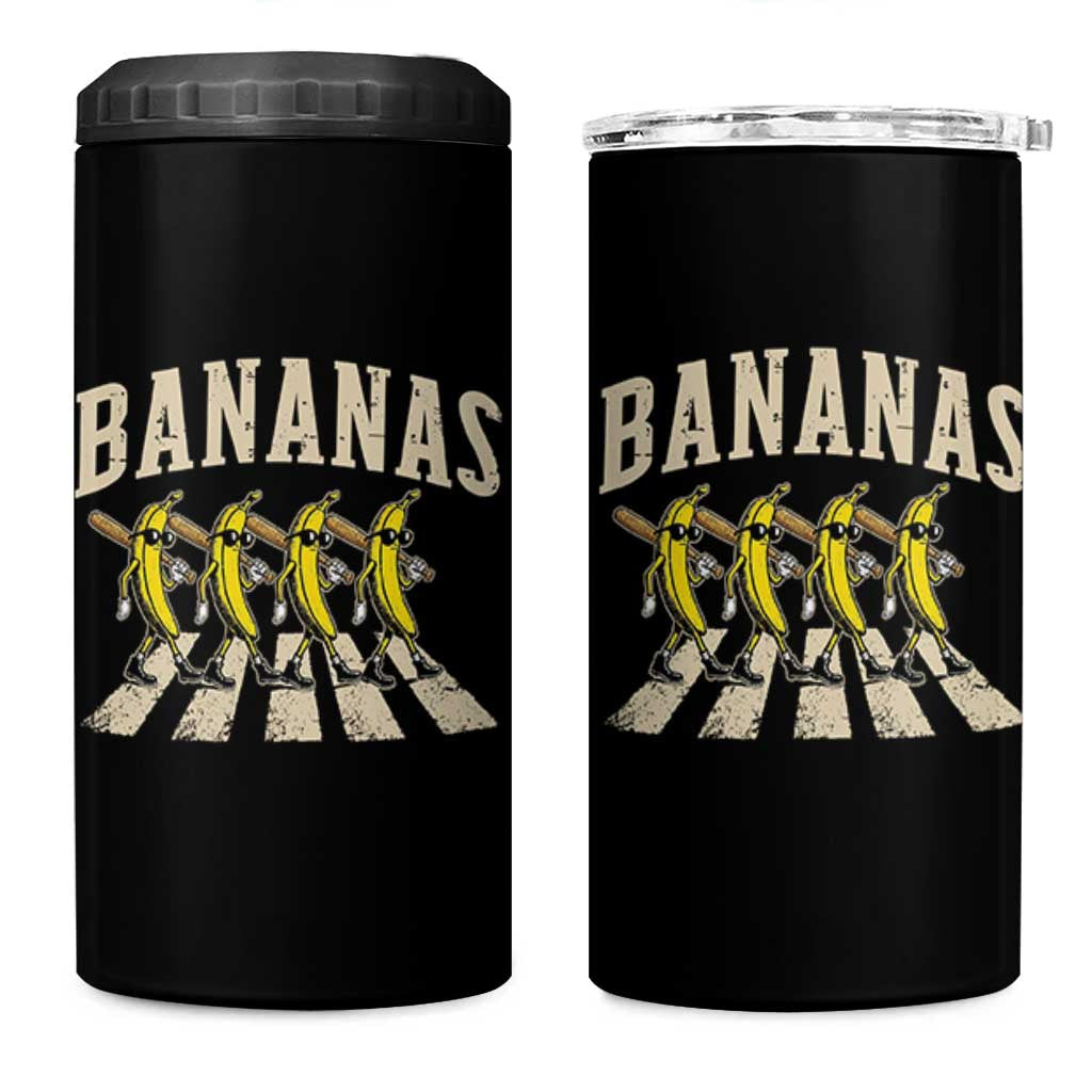 Retro Bananas Parody 4 in 1 Can Cooler Tumbler Funny Baseball Player Gift