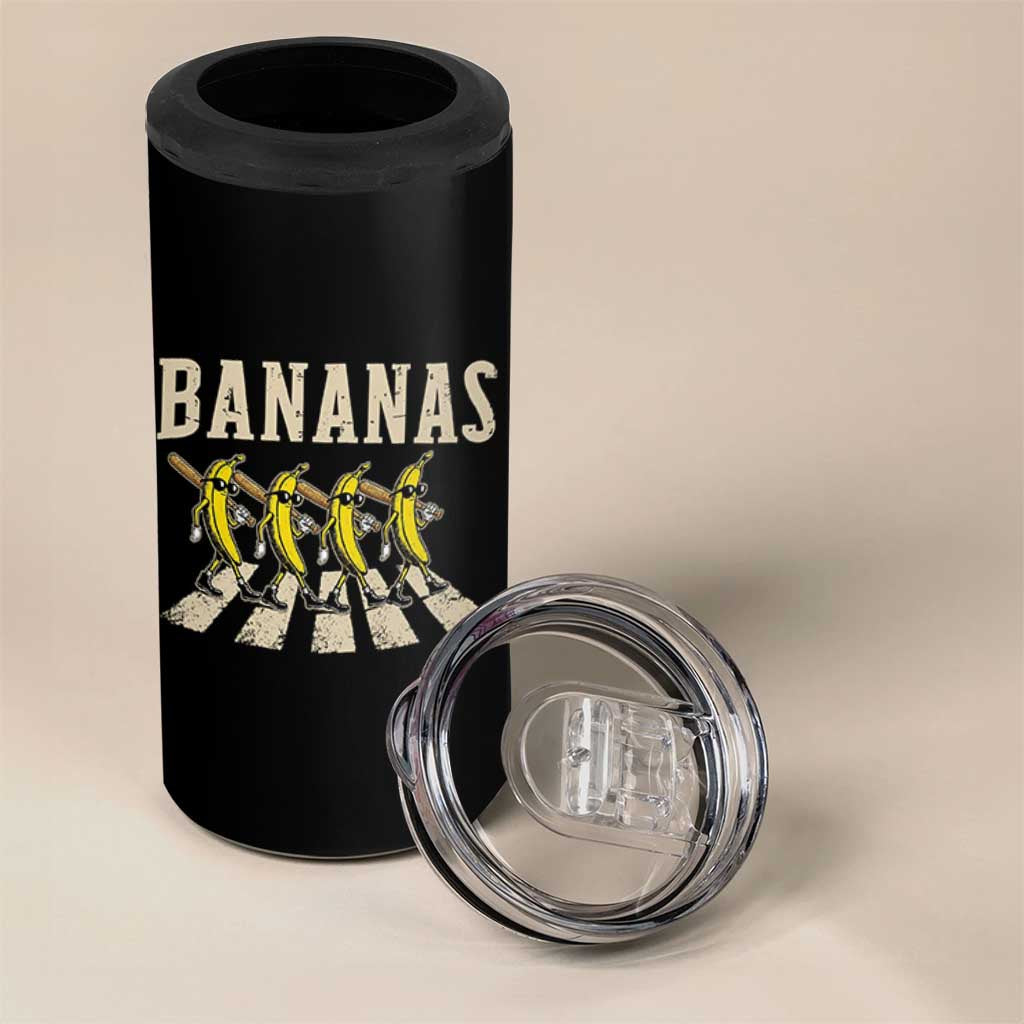 Retro Bananas Parody 4 in 1 Can Cooler Tumbler Funny Baseball Player Gift