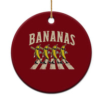 Retro Bananas Parody Ceramic Ornament Funny Baseball Player Gift
