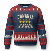 Retro Bananas Parody Ugly Christmas Sweater Funny Baseball Player Gift