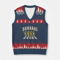 Retro Bananas Parody V-Neck Knit Sweater Vest Funny Baseball Player Gift