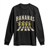 Retro Bananas Parody Long Sleeve Shirt Funny Baseball Player Gift