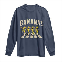 Retro Bananas Parody Long Sleeve Shirt Funny Baseball Player Gift