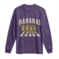 Retro Bananas Parody Long Sleeve Shirt Funny Baseball Player Gift