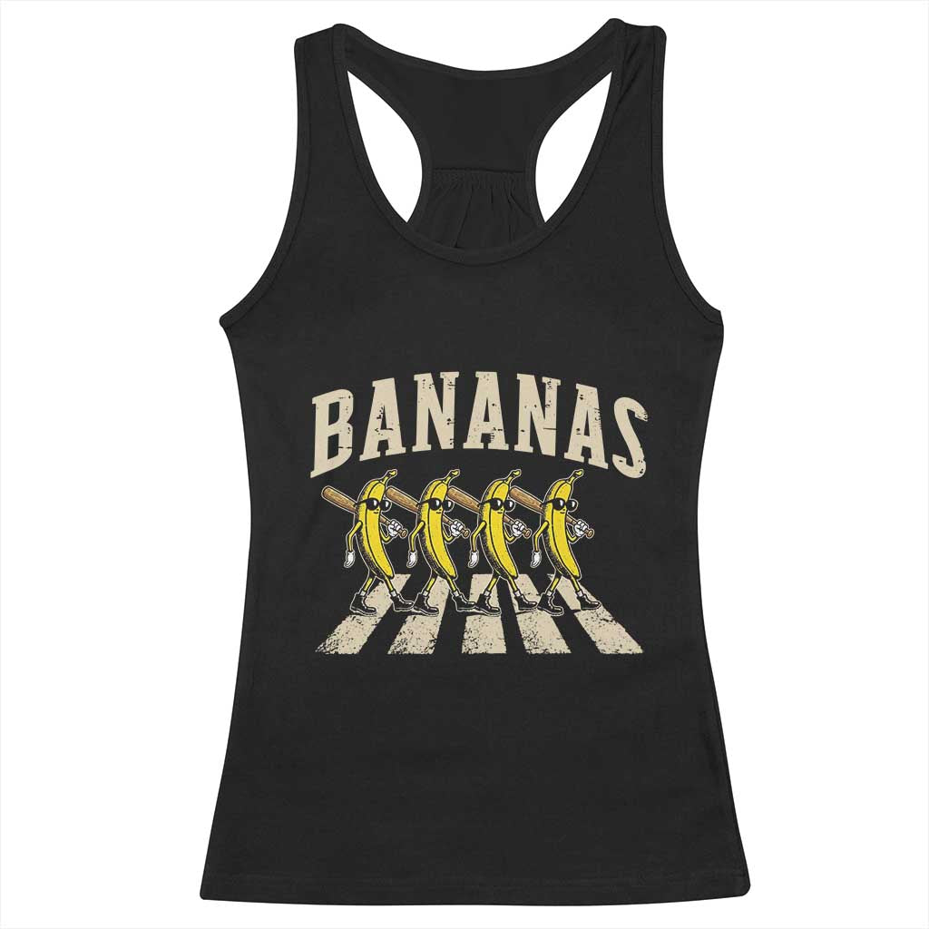 Retro Bananas Parody Racerback Tank Top Funny Baseball Player Gift