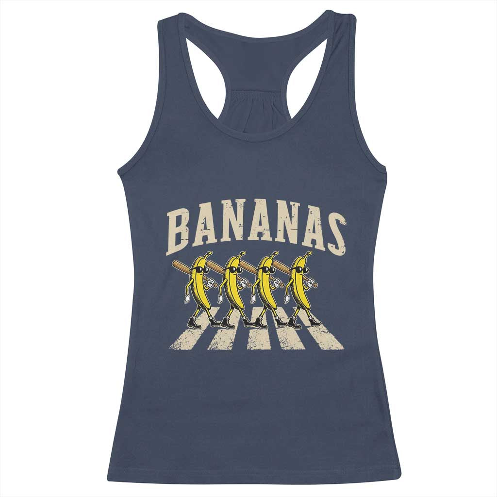 Retro Bananas Parody Racerback Tank Top Funny Baseball Player Gift