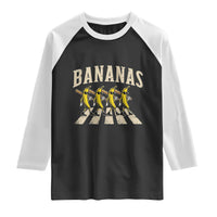 Retro Bananas Parody Raglan Shirt Funny Baseball Player Gift