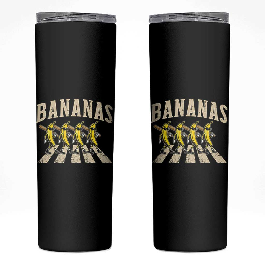 Retro Bananas Parody Skinny Tumbler Funny Baseball Player Gift