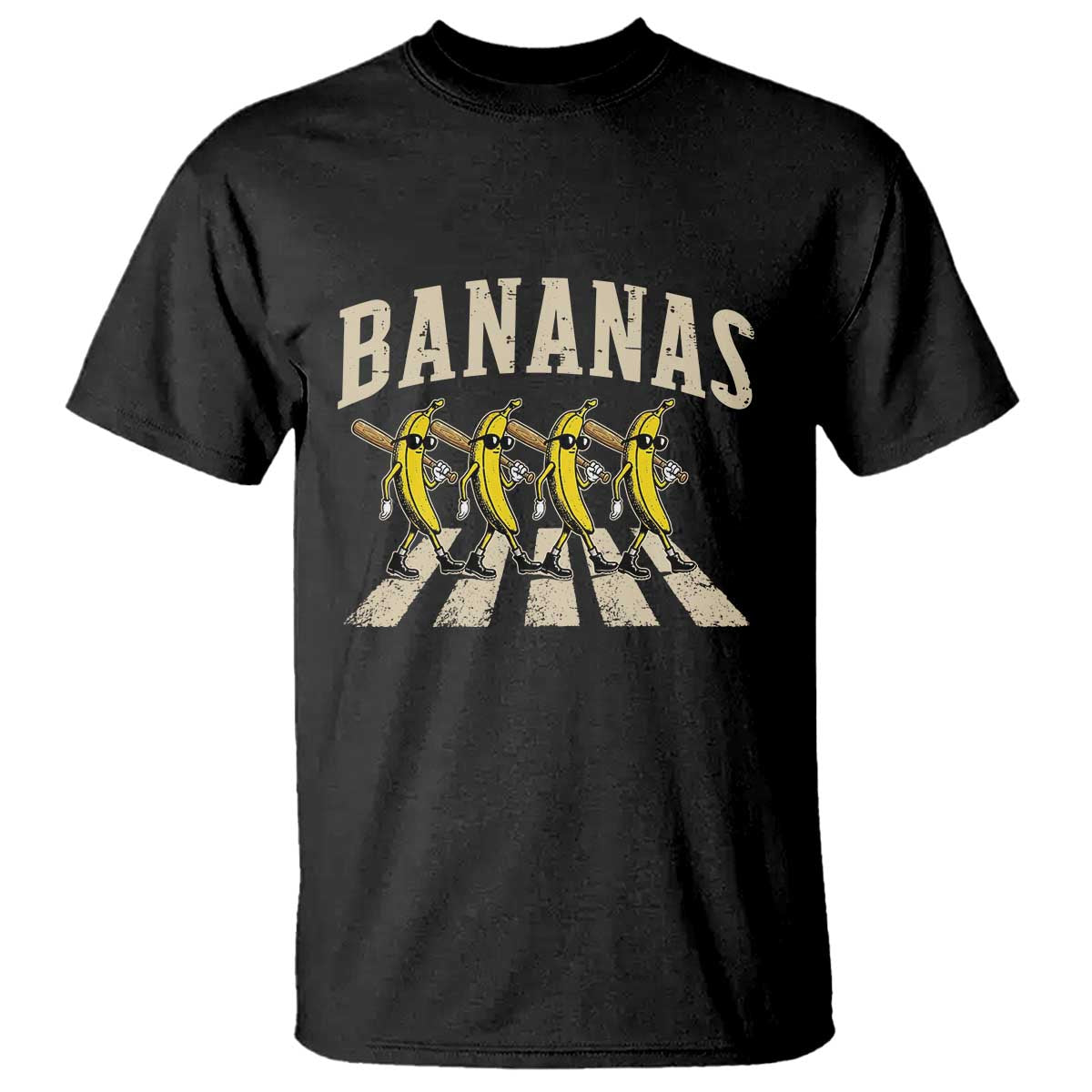 Retro Bananas Parody T Shirt Funny Baseball Player Gift