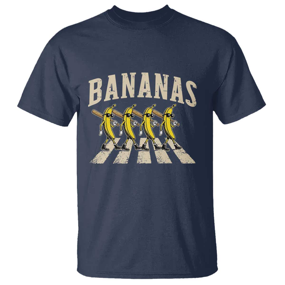 Retro Bananas Parody T Shirt Funny Baseball Player Gift