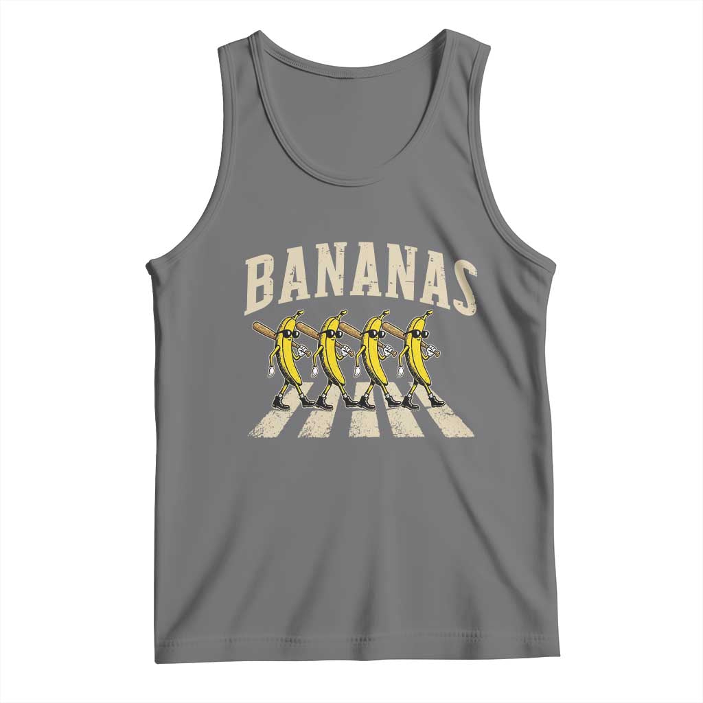 Retro Bananas Parody Tank Top Funny Baseball Player Gift