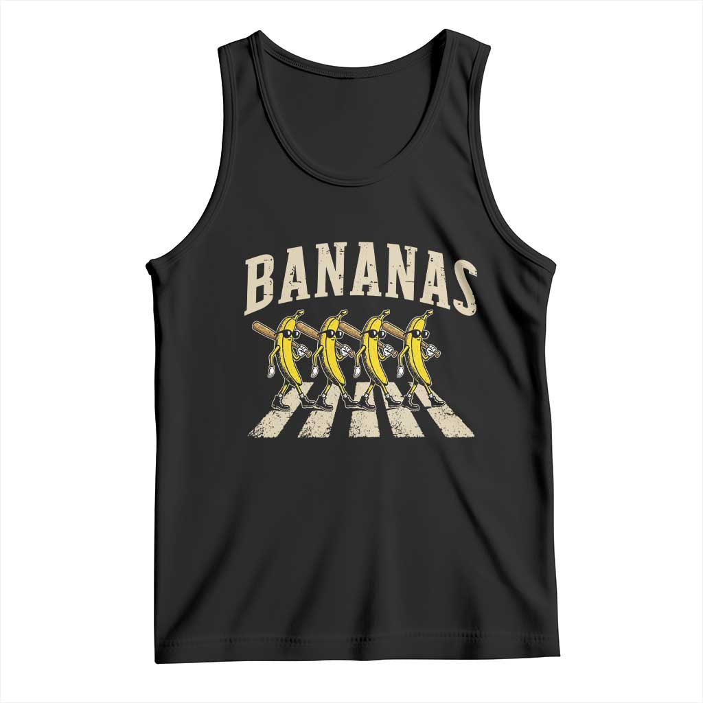 Retro Bananas Parody Tank Top Funny Baseball Player Gift