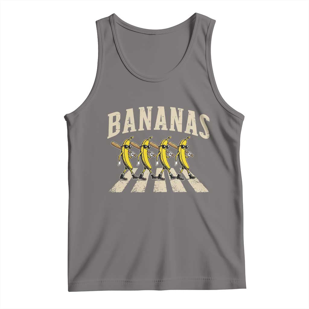 Retro Bananas Parody Tank Top Funny Baseball Player Gift