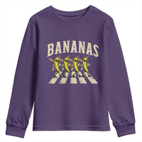 Retro Bananas Parody Youth Sweatshirt Funny Baseball Player Gift