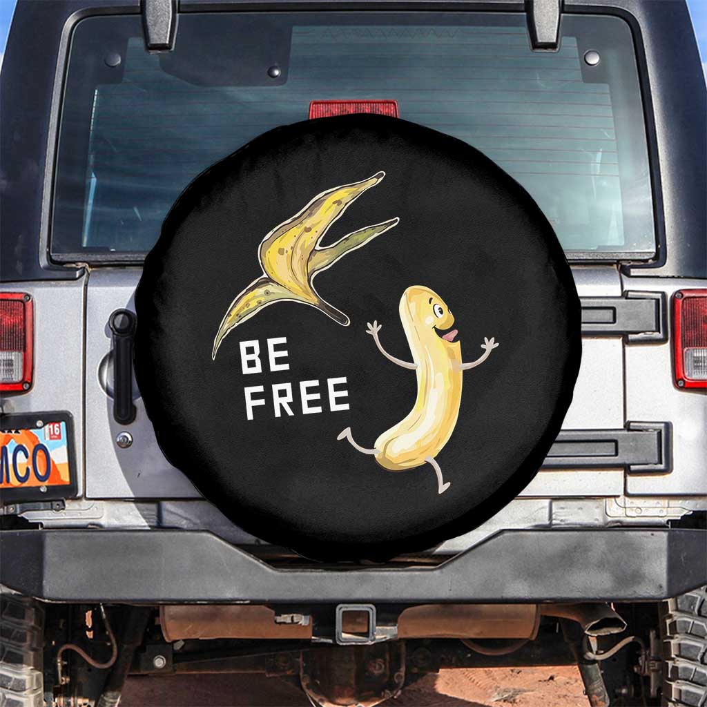 Funny Banana Striptease Be Free Graphic Spare Tire Cover
