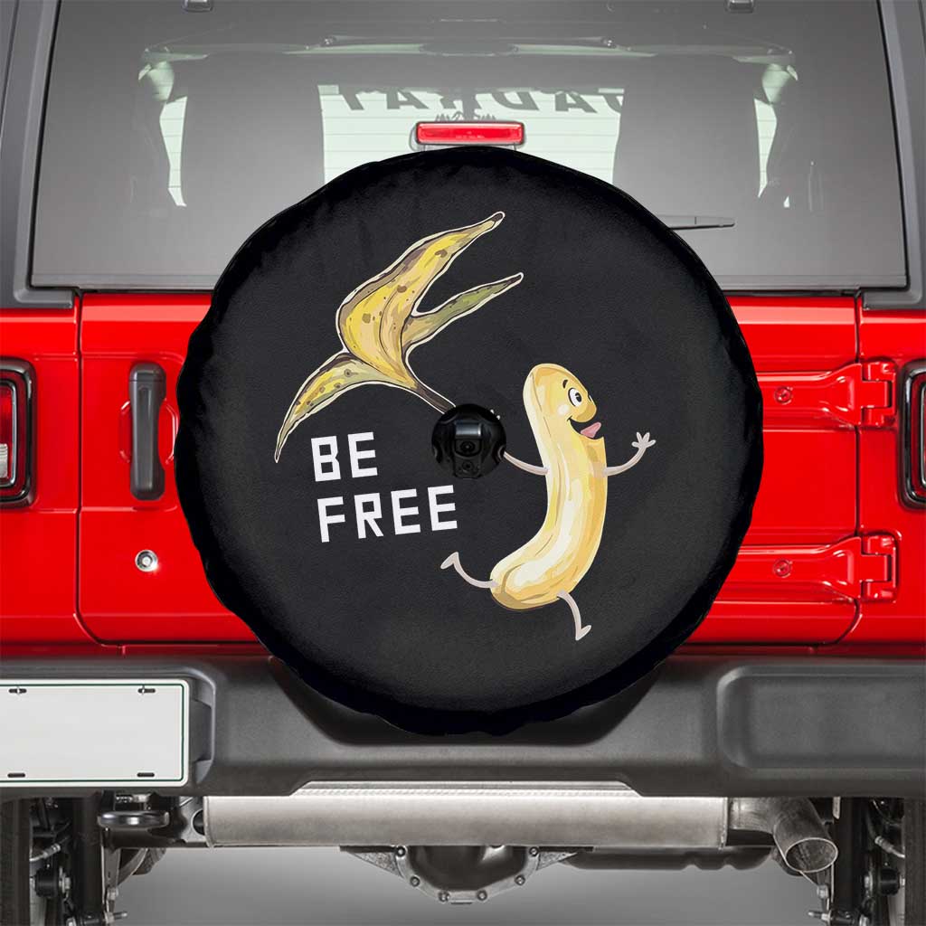 Funny Banana Striptease Be Free Graphic Spare Tire Cover