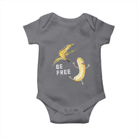 Funny Banana Striptease Be Free Graphic Baby Onesie
