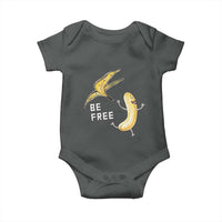 Funny Banana Striptease Be Free Graphic Baby Onesie