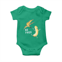 Funny Banana Striptease Be Free Graphic Baby Onesie