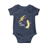 Funny Banana Striptease Be Free Graphic Baby Onesie