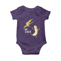 Funny Banana Striptease Be Free Graphic Baby Onesie