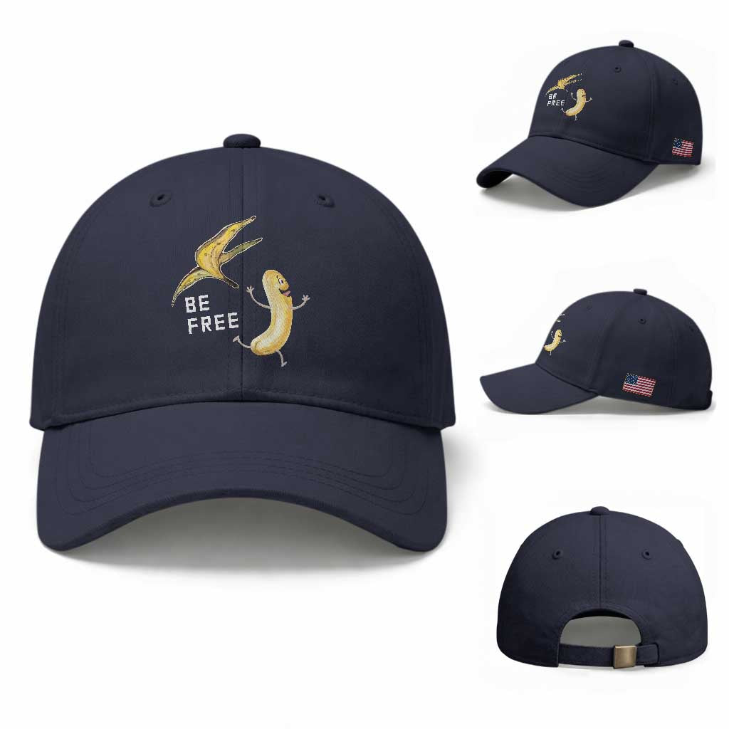 Funny Banana Striptease Be Free Graphic Baseball Cap
