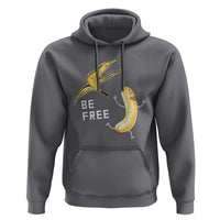 Funny Banana Striptease Be Free Graphic Hoodie