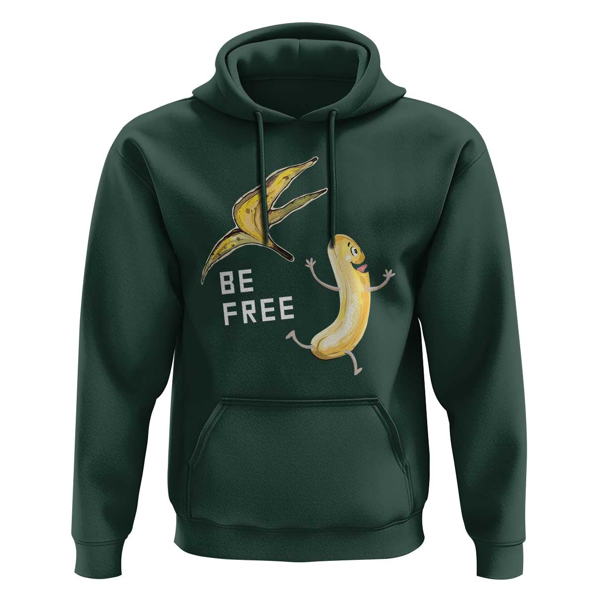 Funny Banana Striptease Be Free Graphic Hoodie