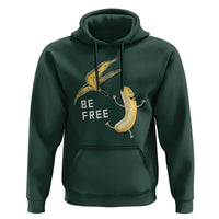 Funny Banana Striptease Be Free Graphic Hoodie