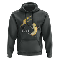 Funny Banana Striptease Be Free Graphic Hoodie