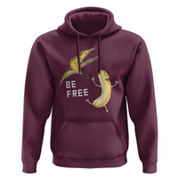 Funny Banana Striptease Be Free Graphic Hoodie