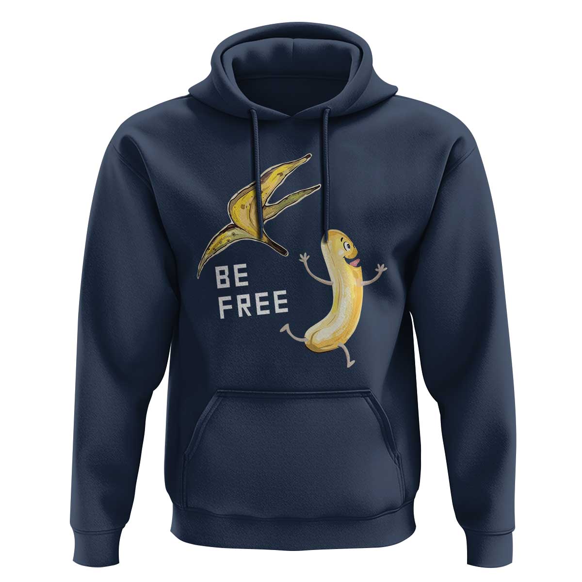 Funny Banana Striptease Be Free Graphic Hoodie
